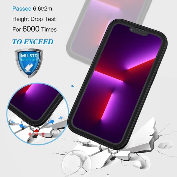 ETUI TIL APPLE IPHONE 13 PRO MAX SORT BAGSIDER OG FORSIDER