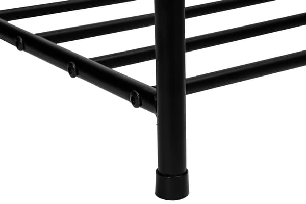 TIKI sort metal skohylde, 3 niveauer