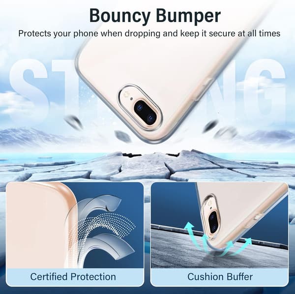 ETUI TIL APPLE IPHONE 7 PLUS/8 PLUS SILIKONE CLEAR BASIC