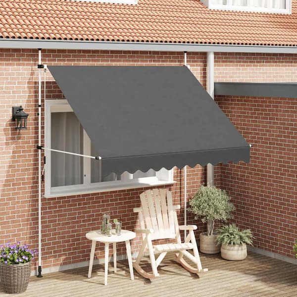 vidaXL manuel rullemarkise, 250 cm, antracit