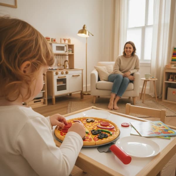 Magnetisk pizzaleksak - Populär leksak 3+