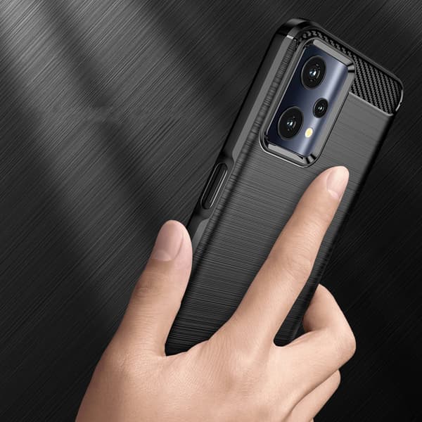 Carbon Case flexibelt fodral Realme 9 Pro svart
