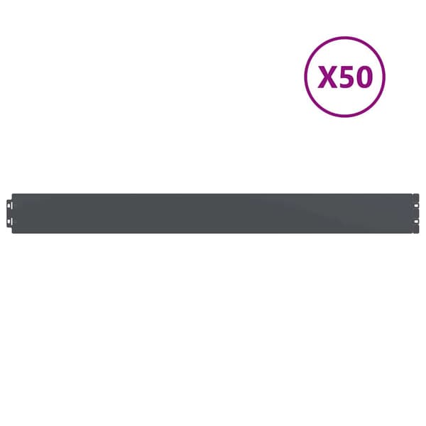 vidaXL græskant 50 stk. antracit koldvalset stål