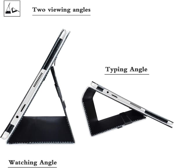 ETUI TIL JUMPER EZPAD 6 PRO SORT LUKKET MED FLAP, SOLID MED GNIDNING