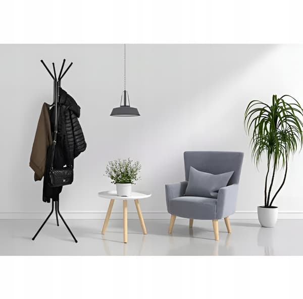 Loft stående bøjle TIL jakker, håndtasker, paraplyer 12 kroge 3 niveauer