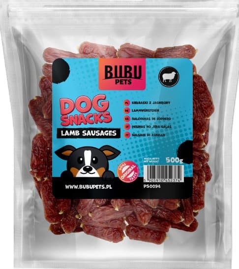 Bubu Pets | Hundgodis 500g - Lammkorvar 500g