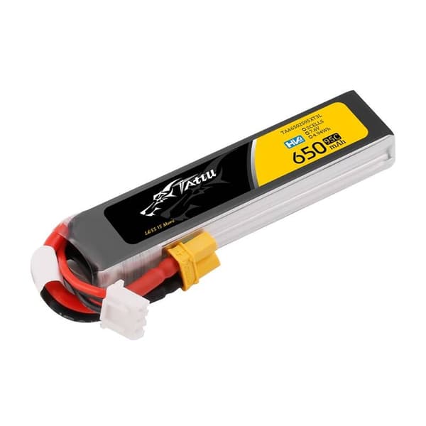 Tattu 2s Lipo-batteri 650mAh 95C 7.6V HV med XT30 långpack