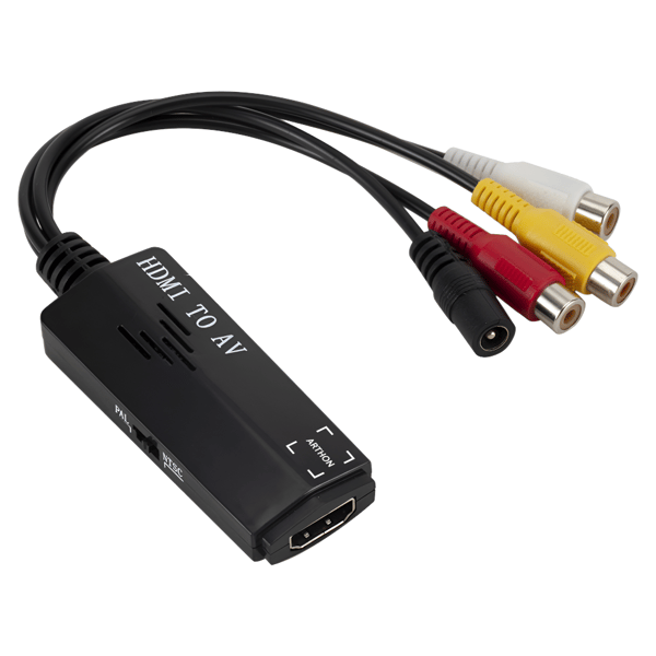 HDMI til AV adapter med 3x female RCA-stik