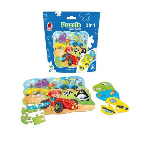 2-in-1 PALAPELI AJONEUVOSETTI MINI PALAPELI OPPIMUSPELI PYÖRIVÄ KAHVILA