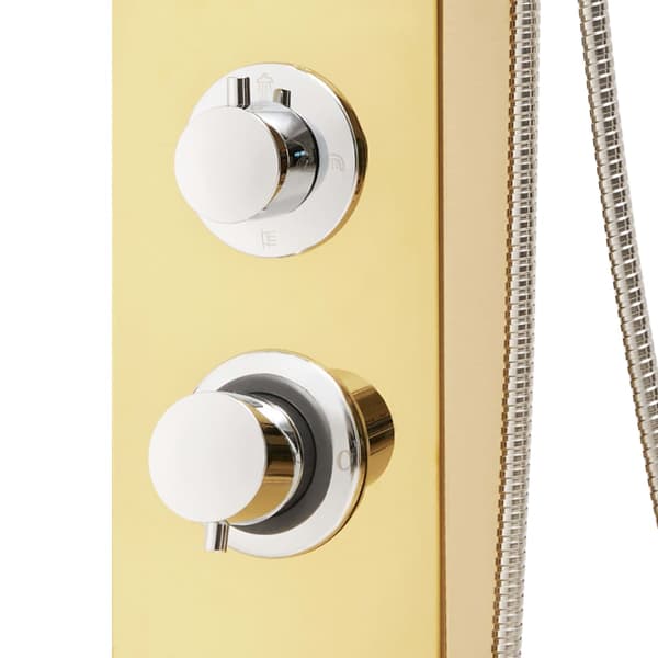 vidaXL Brusepanel 201 Rustfrit Stål Guld