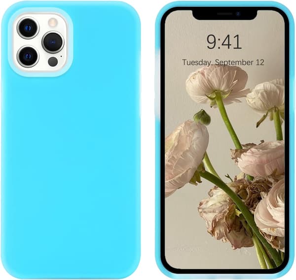 APPLE IPHONE 12 PRO MAX BLÅ SILIKONEETUIS