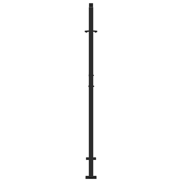 vidaXL havelåge sort 105x155 cm stålbladmønster