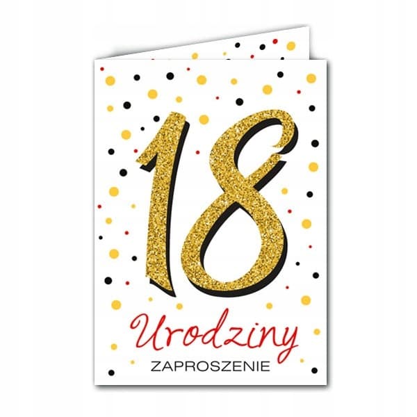 Glittrig inbjudan 18 år, 1 st.
