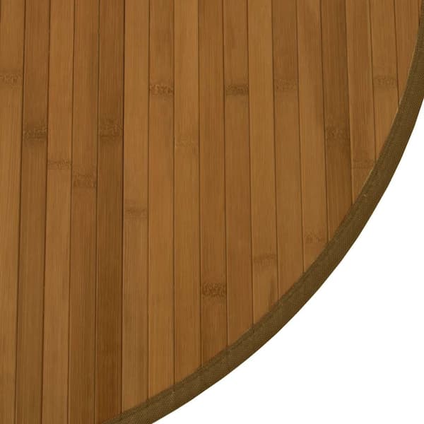 vidaXL Rund matta, brun, 80 cm, bambu