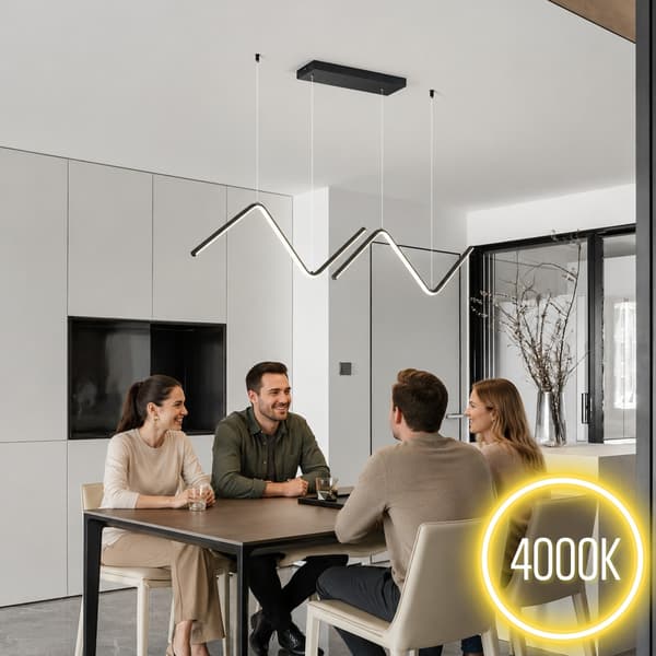 LED SOLUTION - Loftlampe - Zigzag - Sort