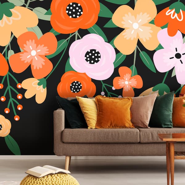 Fototapet - Färgglad blomning - andra varianten