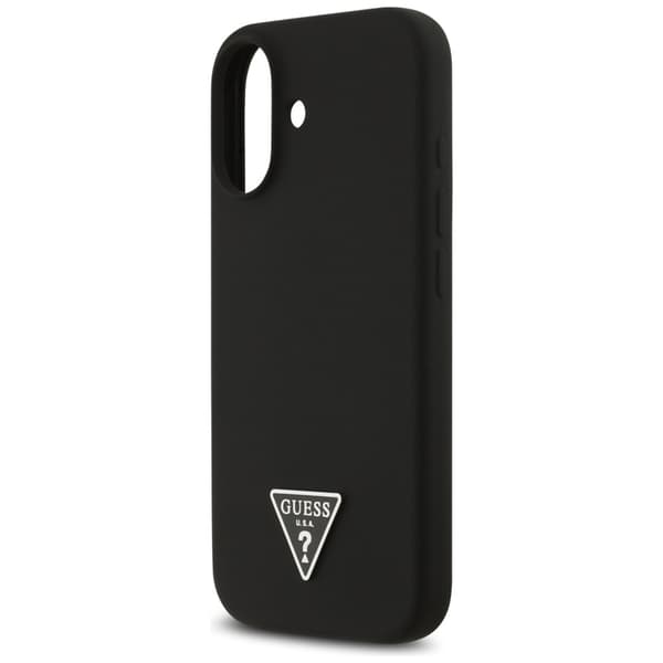 Guess Silikone Trekantet Logo MagSafe - iPhone 17 Etui (Sort)