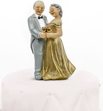 Kagetopper til 50 års bryllupsdag, 12 cm, 1 stk.