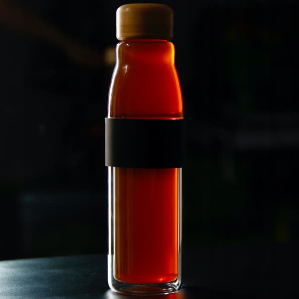 ØKO-TERMOVANDFLASKE I GLAS 450 ml