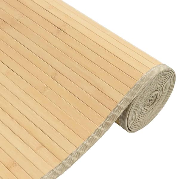 vidaXL Rektangulär matta, ljus naturfärgad, 80x300 cm, bambu