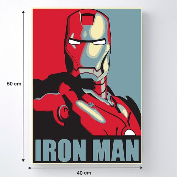 MALING EFTER TAL MED RAMME Billeder til maleri - Iron Man 40 x 50 cm