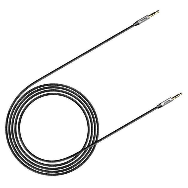 Baseus Yiven 3,5 mm AUX mini-jack lydkabel 1 m (sort og sølv)