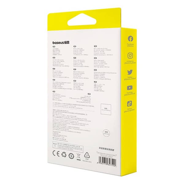Baseus Free2Draw USB-C - USB-C -kaapeli, PD, 100W, 1m (valkoinen)