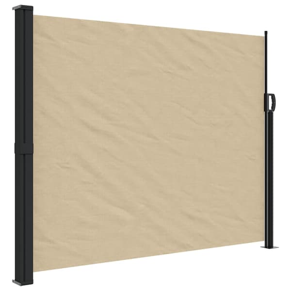 vidaXL Utdragbar sidomarkis beige 160x600 cm