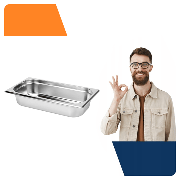 Gastronormbeholder 2,5L - GN1/3, H65MM - rustfrit stål - YG-00272