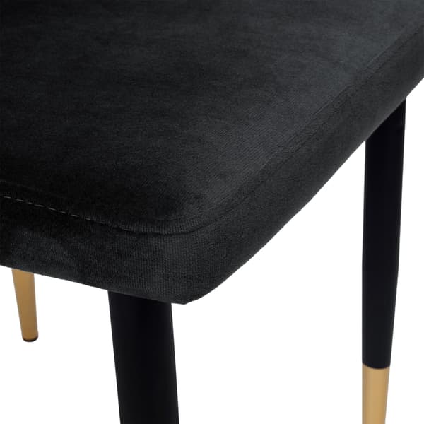 Vermont Velvet polstret fløjlsstol, sort