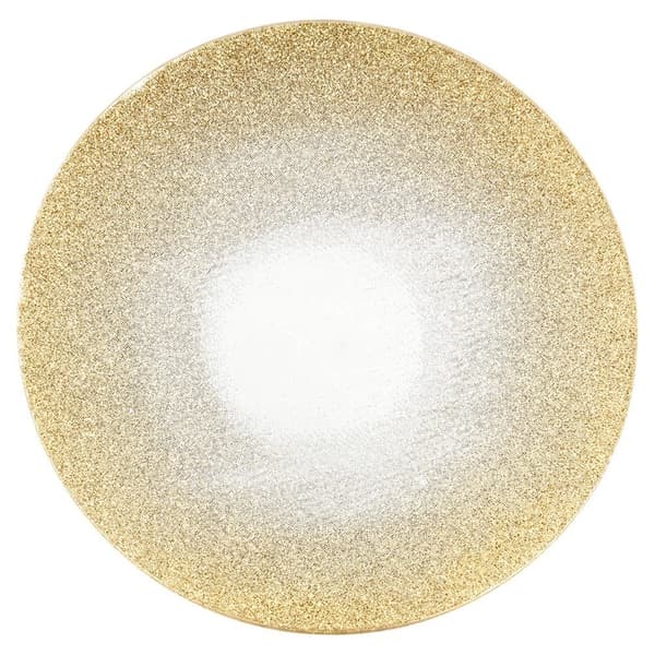 Bakke til dekorative arrangementer lys glas spejl glitrende 15 cm