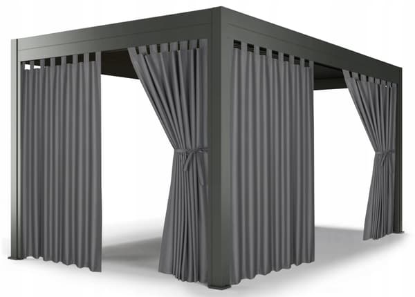 Vandtæt havegardin til terrasse 155x190 grå