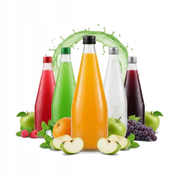 5x Dråbeflasker 700ML til juice, tinktur, vodka, glasflasker til sirup