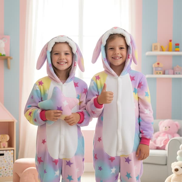 Kigurumi-pyjamas kanin barn 125-135 cm