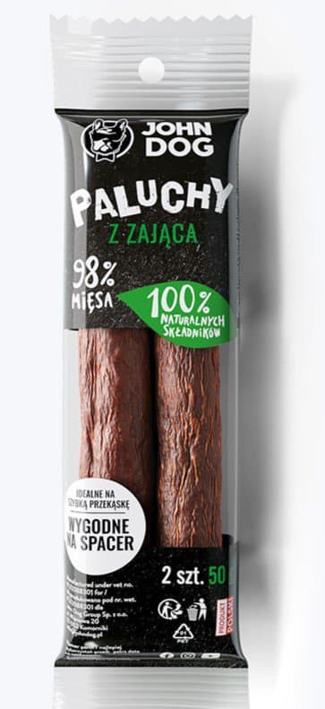 John Dog | Godis - Premiumpinnar 98 % kött | 2-pack - Harpinnar 2 st.