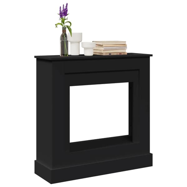 vidaXL kaminhylde, sort, 90x30x90 cm, træbaseret materiale