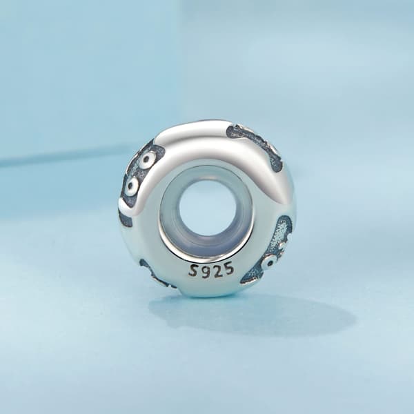Silverproppberlock med katter, propp till armband, silver 925