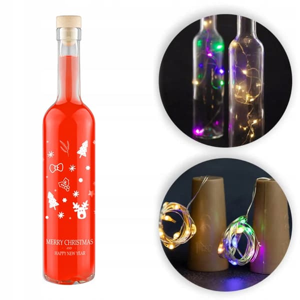 Pullo + LED-KORKKI Pullo JOULUKUOSILLA FUTURA 500ml