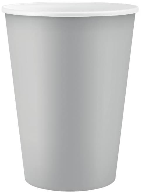 SILVER Pappmuggar Födelsedag 250ml 6 st.