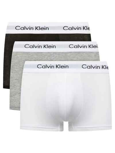 Calvin Klein Herr 3-pack Boxerkalsonger Svart, Vit, Grå, Storlek S