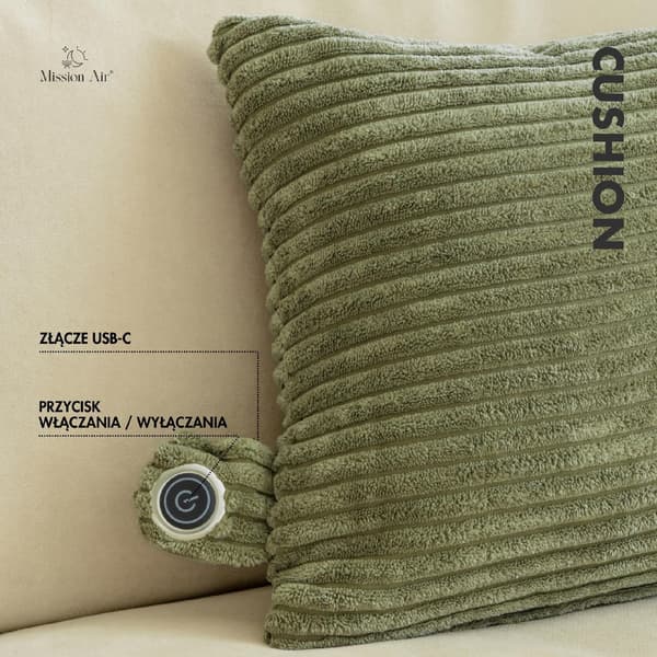 GREEN CUSHION 40X40 sähkölämmitystyyny