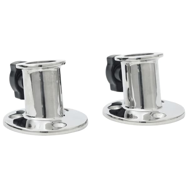 vidaXL Runda Biminitoppbaser, 2 st, 26 mm rör, stål