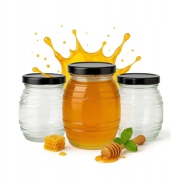 5x UL-glasburkar 100 ml för honung, sylt, kryddor, presentflaskor i glas
