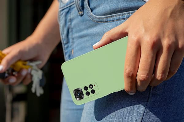 SILIKONEETUIS TIL XIAOMI REDMI NOTE 11/NOTE 11S GRØN MED MIKROFIBER