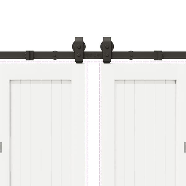 vidaXL monteringssystem til skydedør, 400 cm, stål, sort