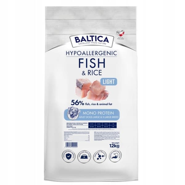 Torrfoder för hundar Baltica Nutraceutic 12 kg fisk och ris