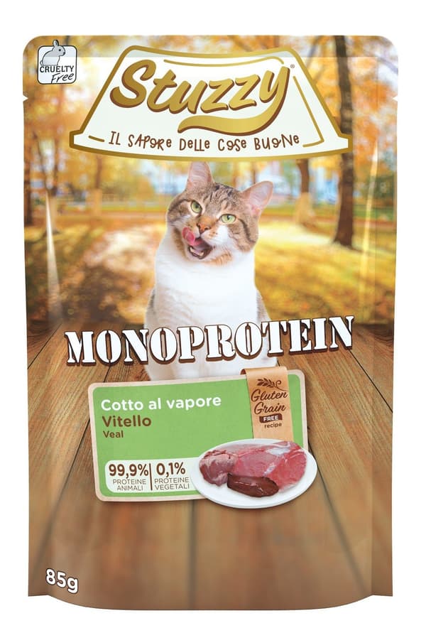 Stuzzy | Monoprotein kattefoder | 85g pose - Fersk kalvekød 85g