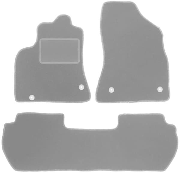 Harmaat auton matot Citroen Berlingo II Multispace (2008-2018) varten