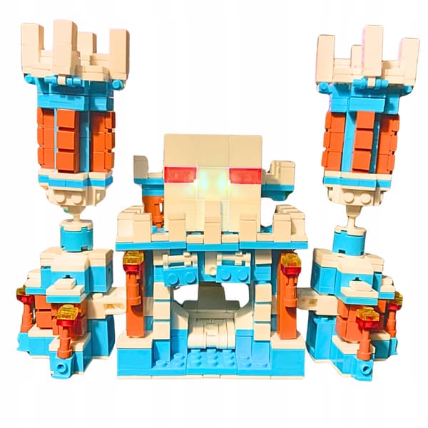 Minecraft Robot Fæstning 2-i-1 Hus LED Gaming Byggeklodser Sæt