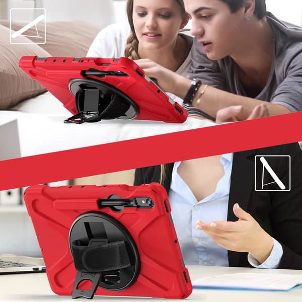 Stødsikkert cover til Galaxy Tab S9 FE/S9/S10 FE - Rød